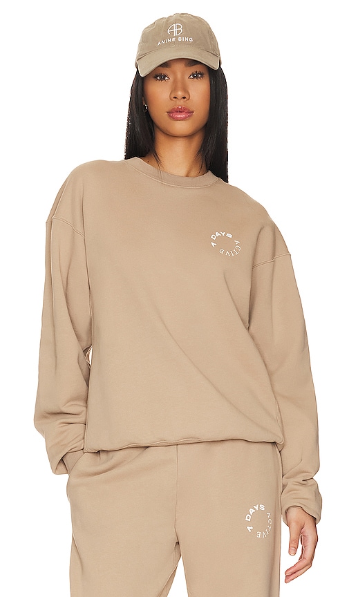 7 Days Active Monday Sweatshirt in Beige. -  XS also in L
