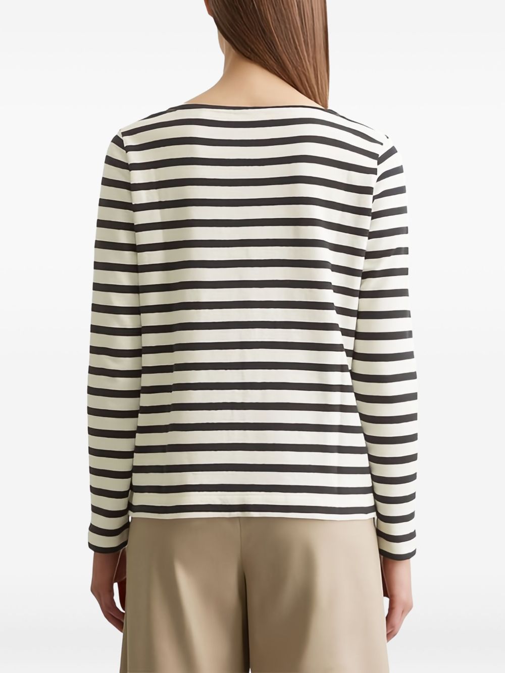 Striped long-sleeve T-shirt - White