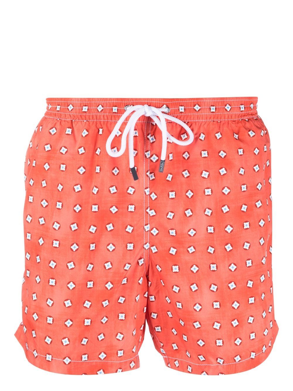 Graphic-print swim shorts - Red