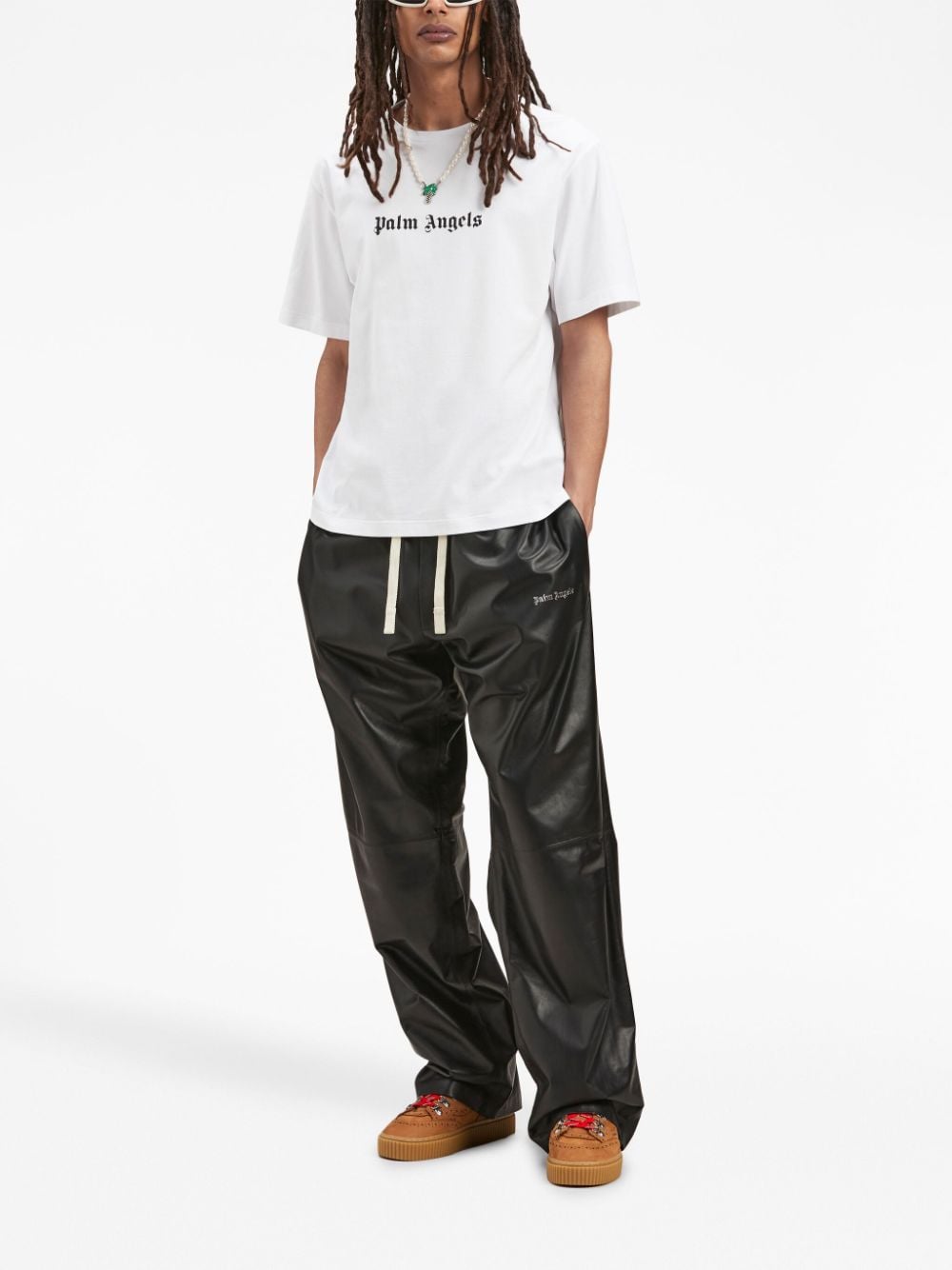 Logo-print crew-neck T-shirt - White