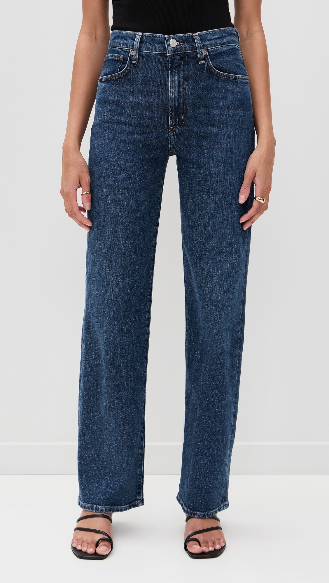 Harper Jeans Mid Rise Relaxed Straight Jeans Echo