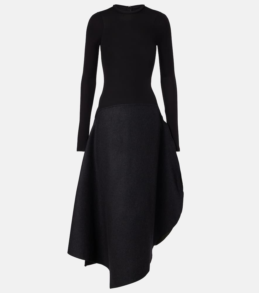 Asymmetric midi dress