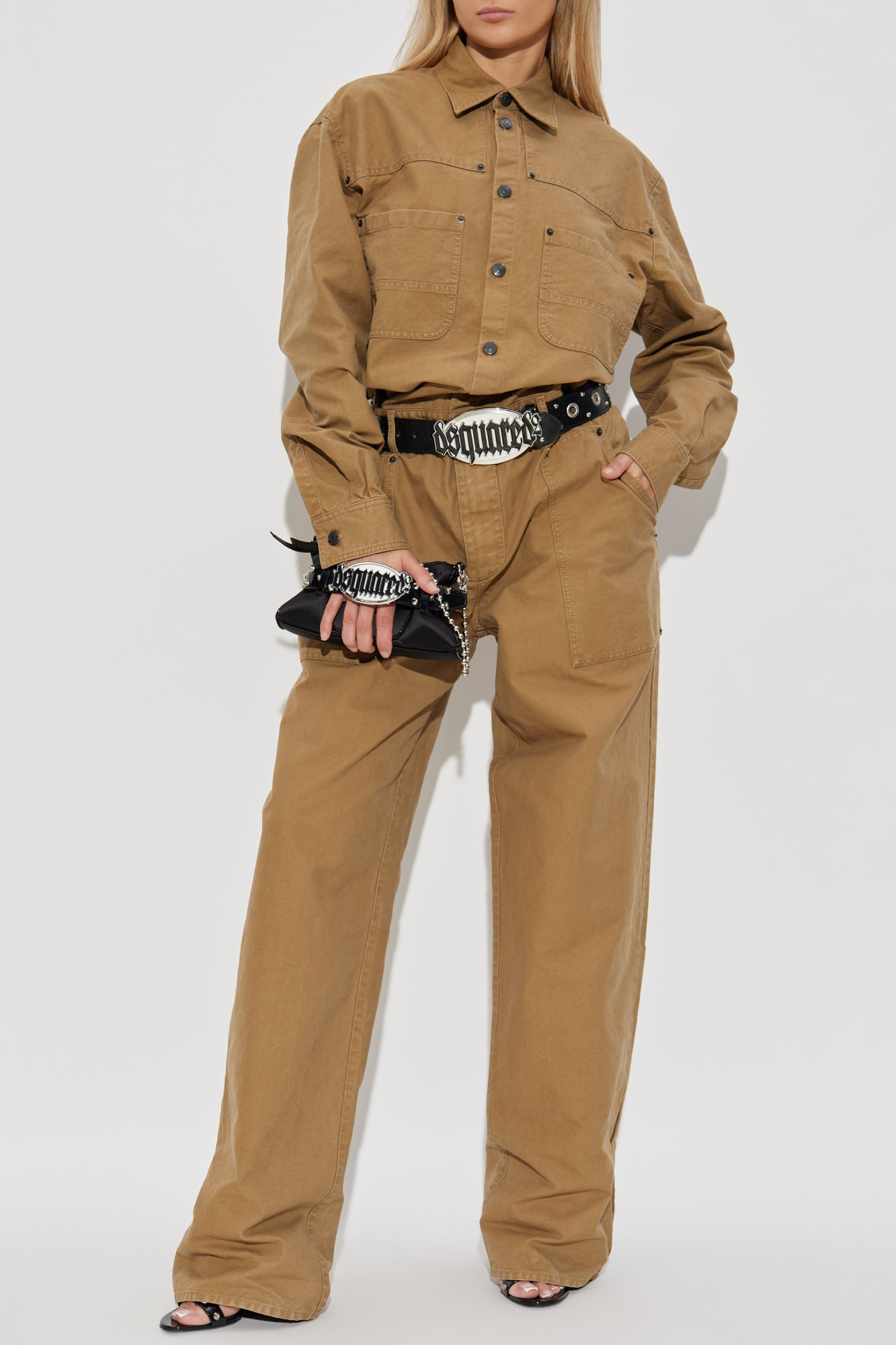 Cotton Jumpsuit, Women's, Brown