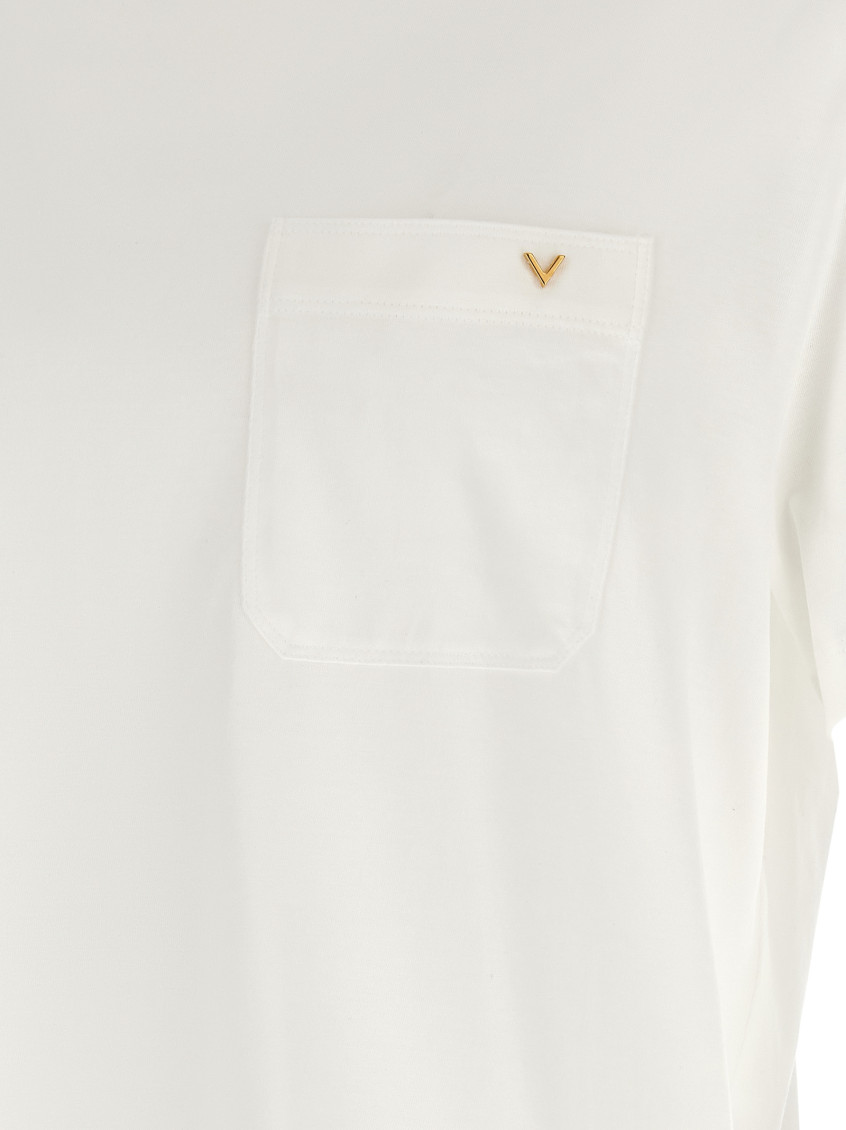 White Solid Crew Neck T-Shirt