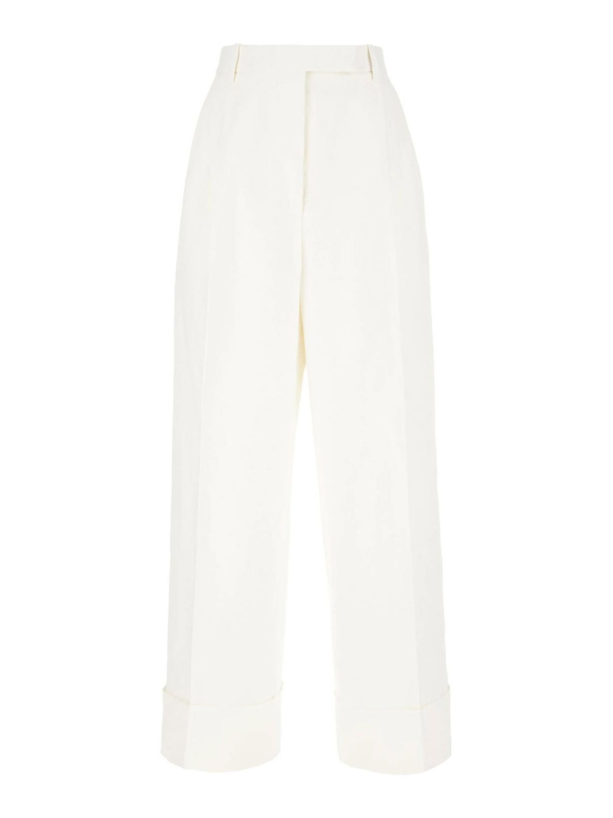 Ivory Cotton Blend Pants
