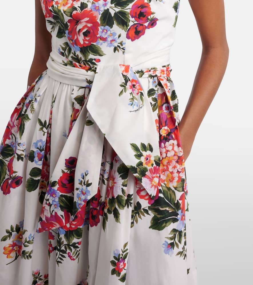Floral cotton midi dress