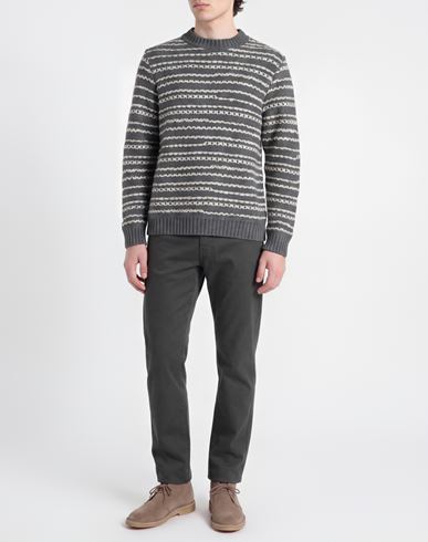 Man Sweater Grey Size L Merino Wool, Polyamide, Cashmere