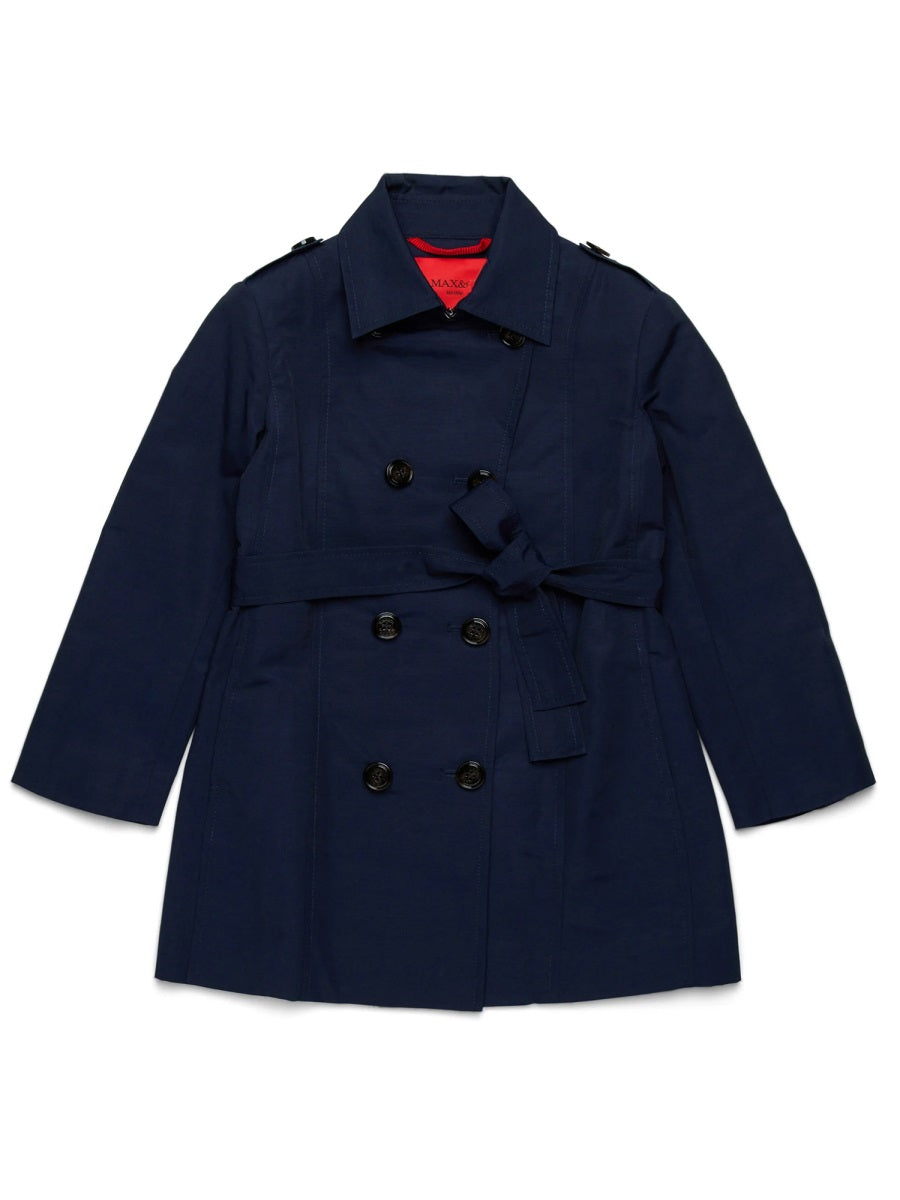 Girl's Trench Coat in Technical Cotton