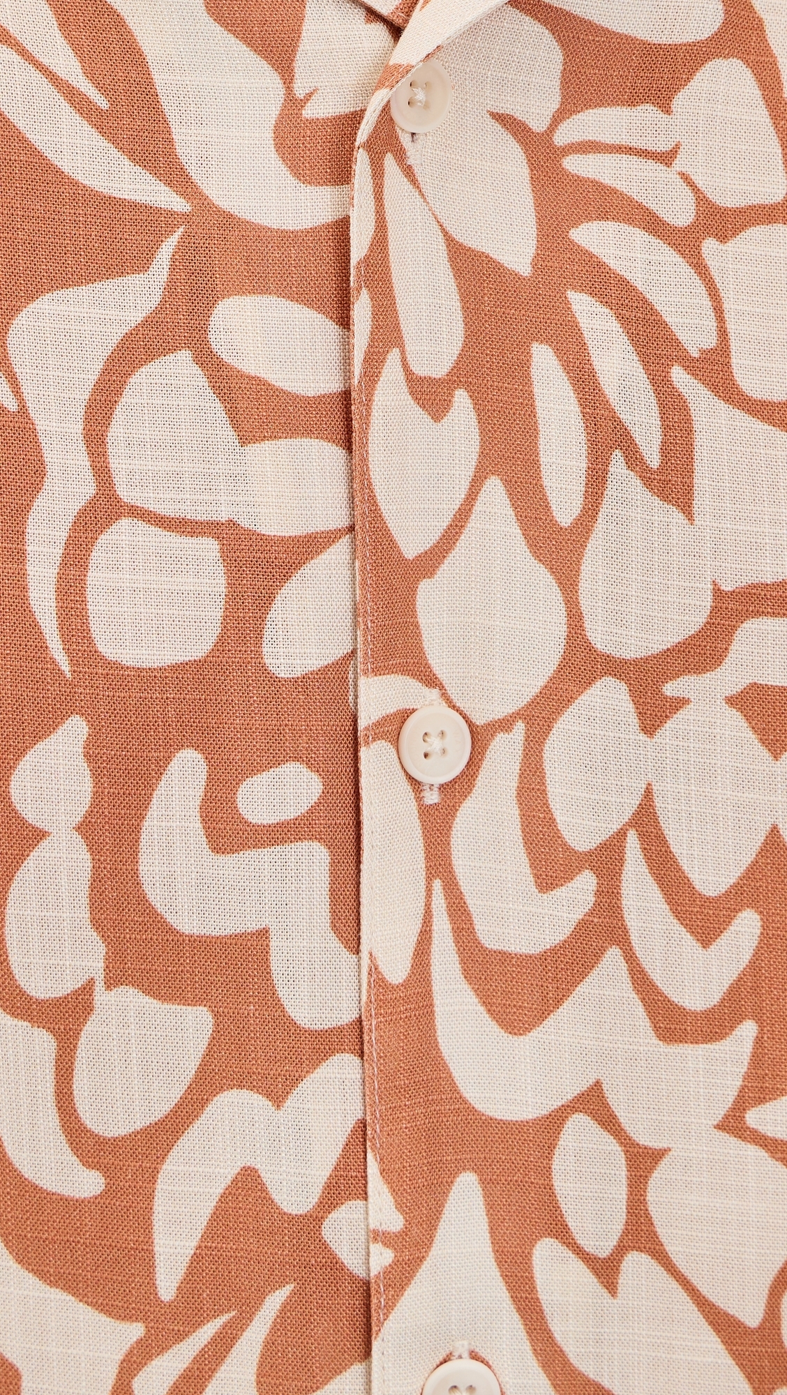 Two-Tone Floral Didcot Shirt Tan/Beige
