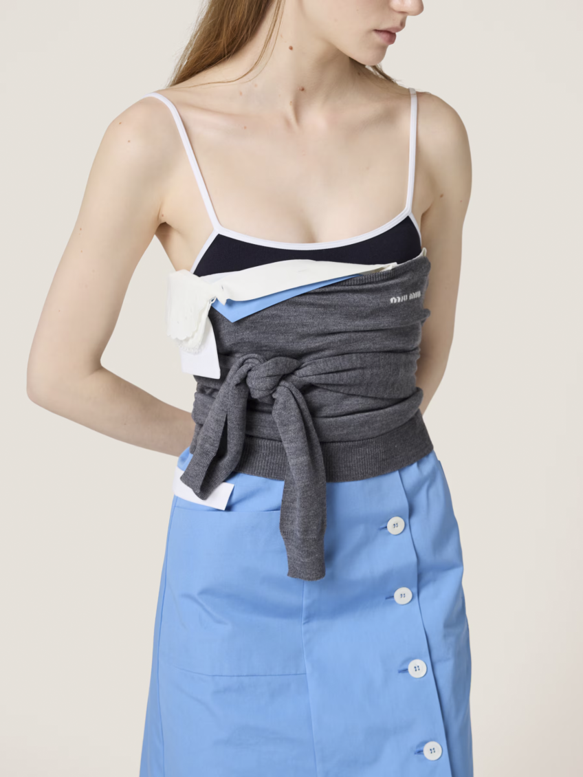 Light Blue Deconstructed Mini Dress