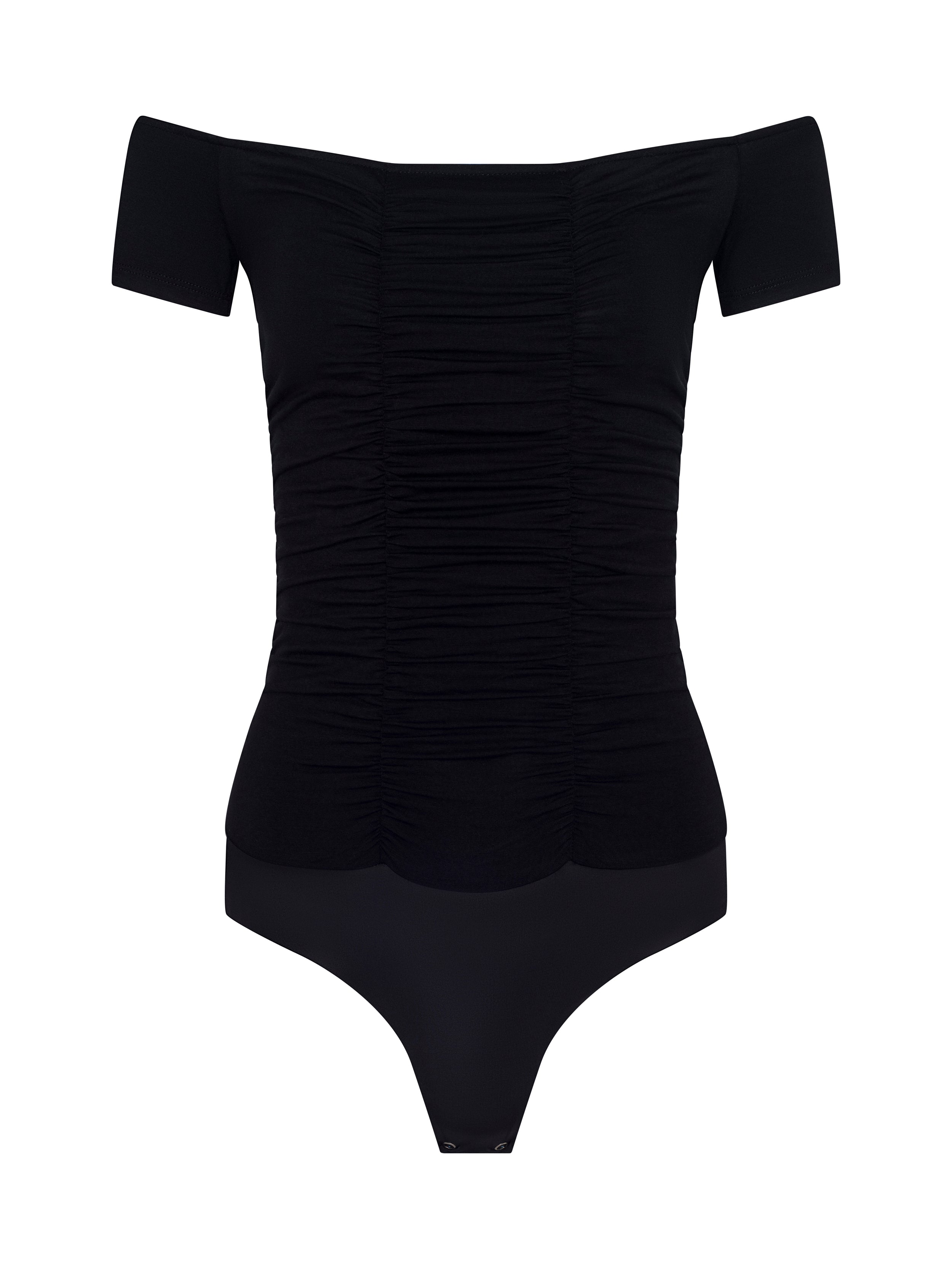 Baliegh Ruched Bodysuit In Black
