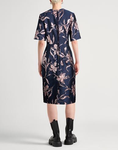 Woman Midi dress Midnight blue Size 10 Polyester, Silk, Metallic Polyester, Polyamide