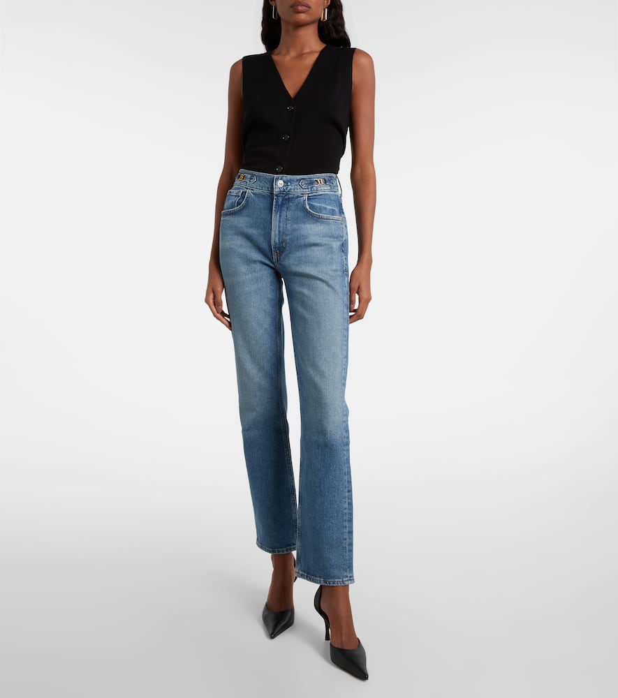 Blaine high-rise straight jeans