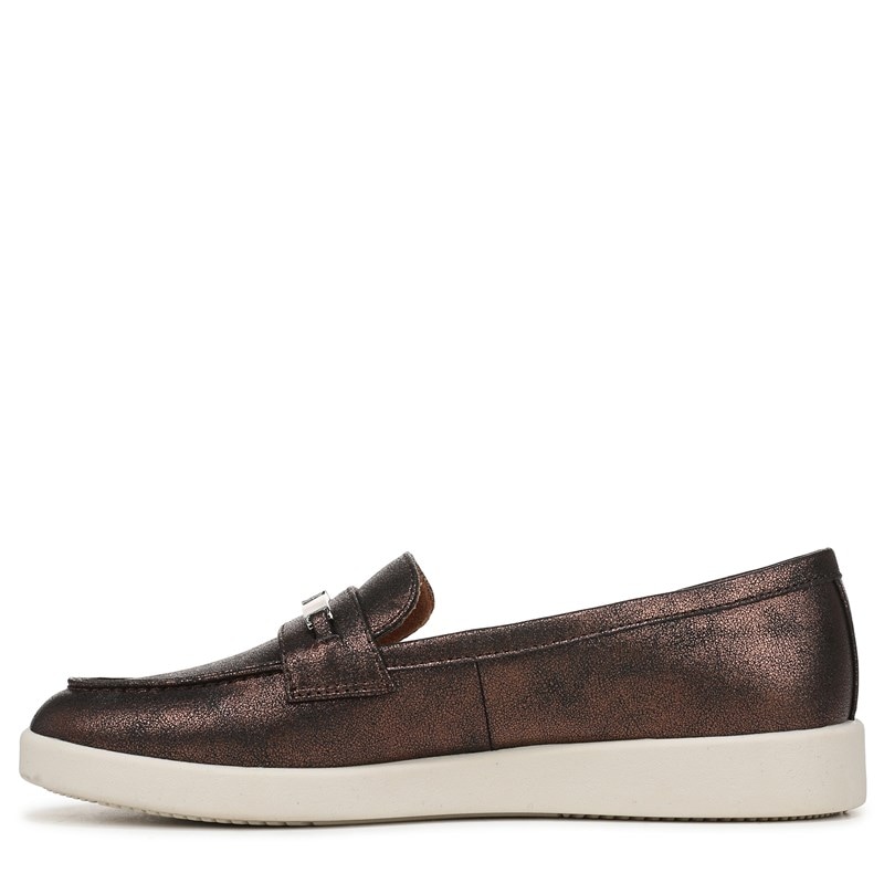 Isla Bit Loafer Shoes, Dark Bronze Faux Leather