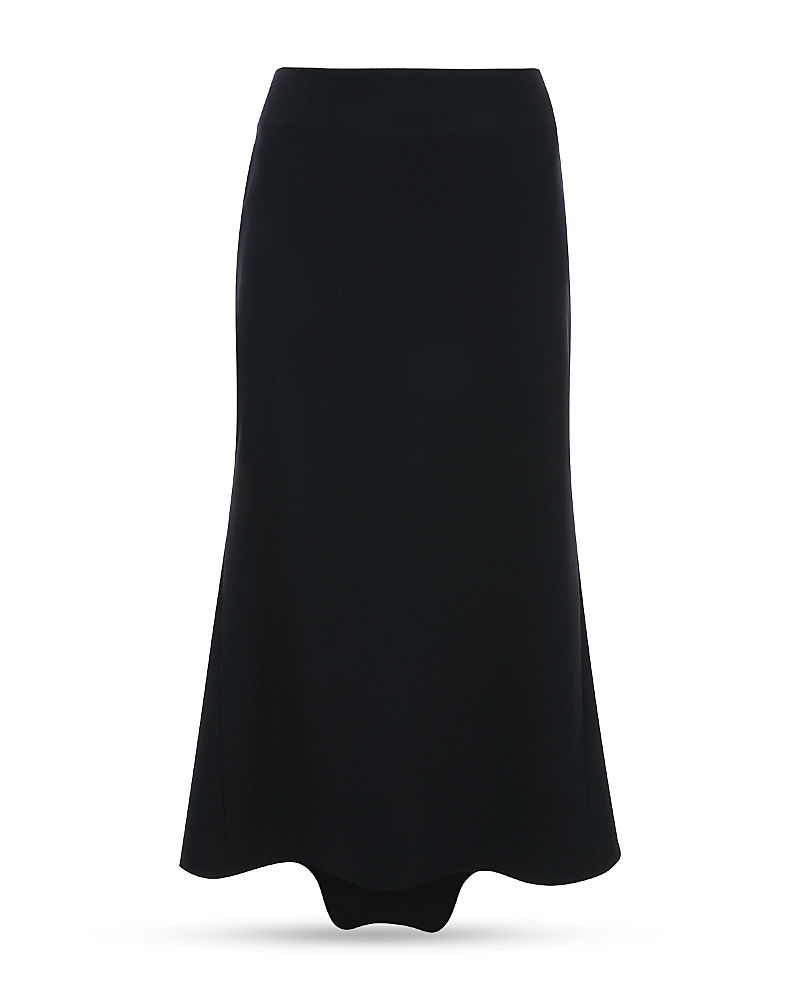 Asymmetric-hem midi skirt - Blue