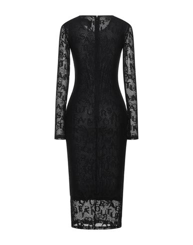 Woman Midi dress Black Size 10 Cotton, Polyamide, Elastane