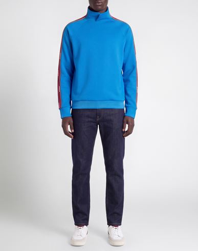Man Sweatshirt Azure Size XL Polyester, Cotton
