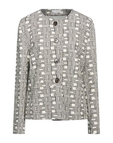 Woman Jacket Ivory Size 10 Viscose, Polyester, Cotton, Elastane
