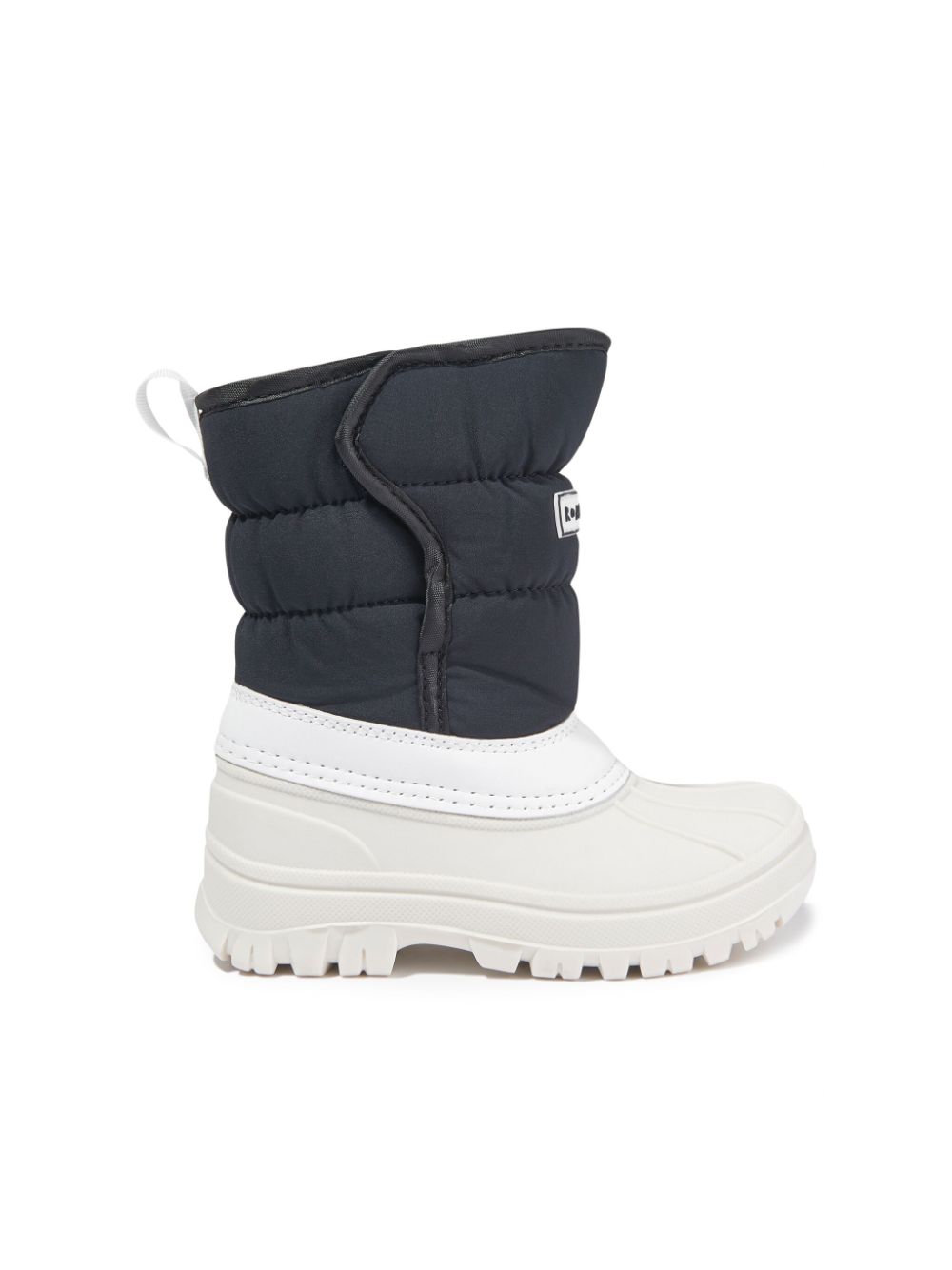 Logo-appliqué quilted snow boots - Black