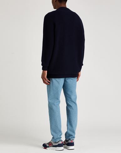 Man Cardigan Navy Size L Wool, Cashmere