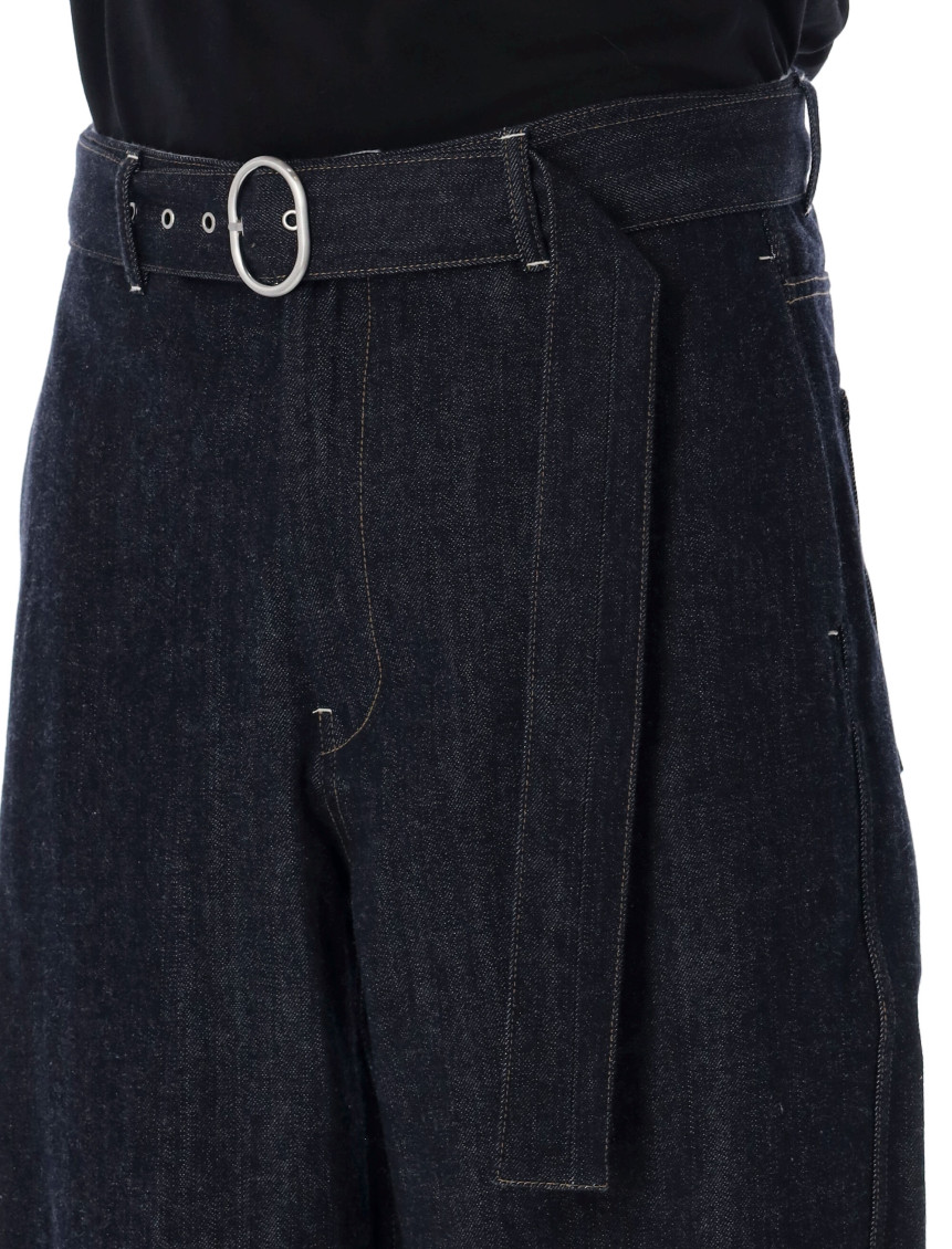 Belted Oversize Denim Pants