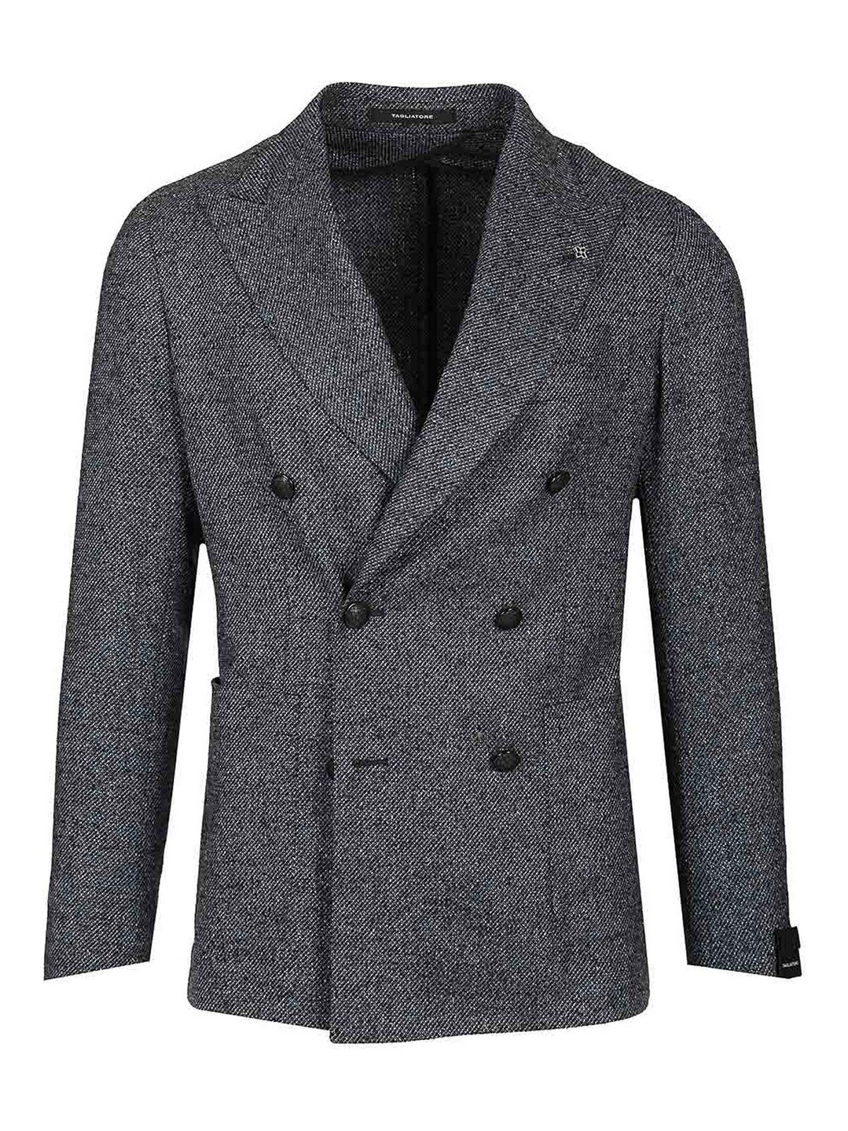 Double-Breasted Wool And Silk Blazer
