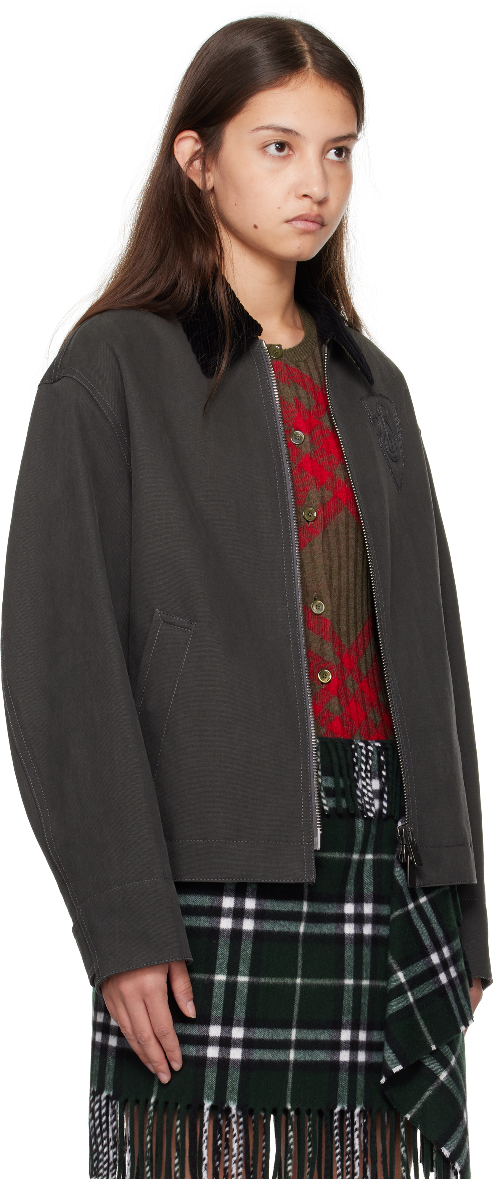 Burberry Gray Cotton Jacket