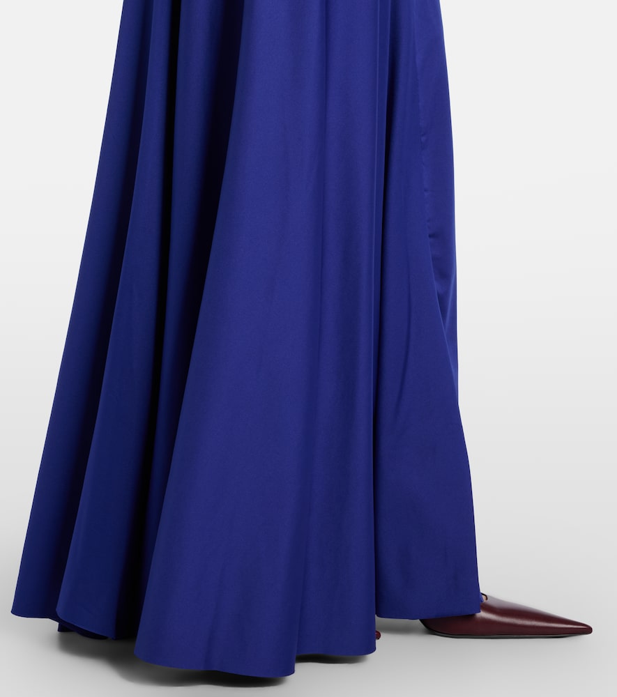 Asymmetric draped gown