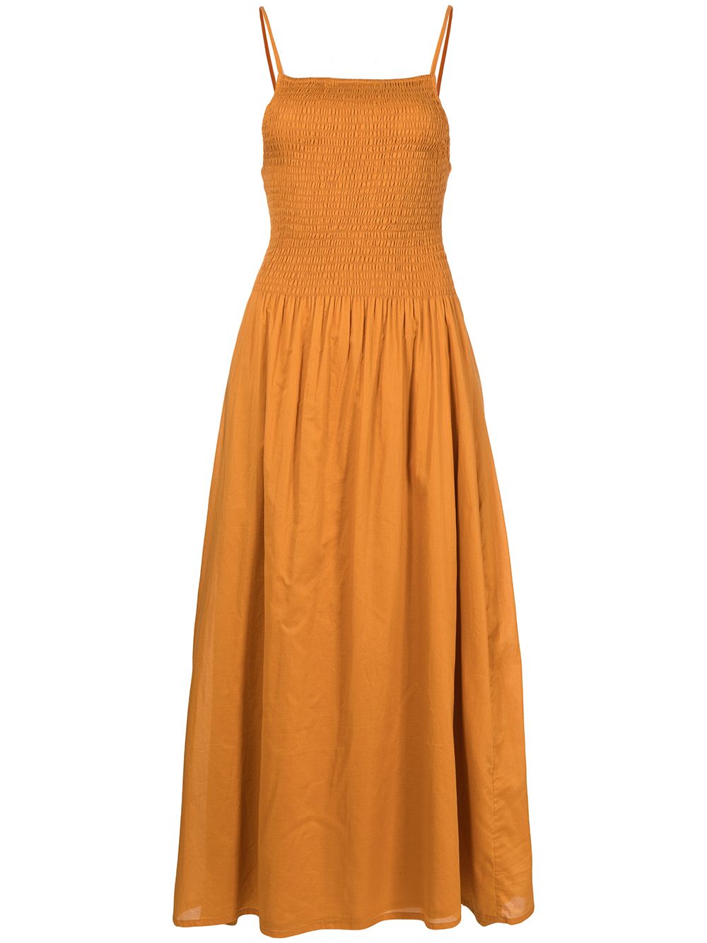 Nolie smocked midi dress - Orange