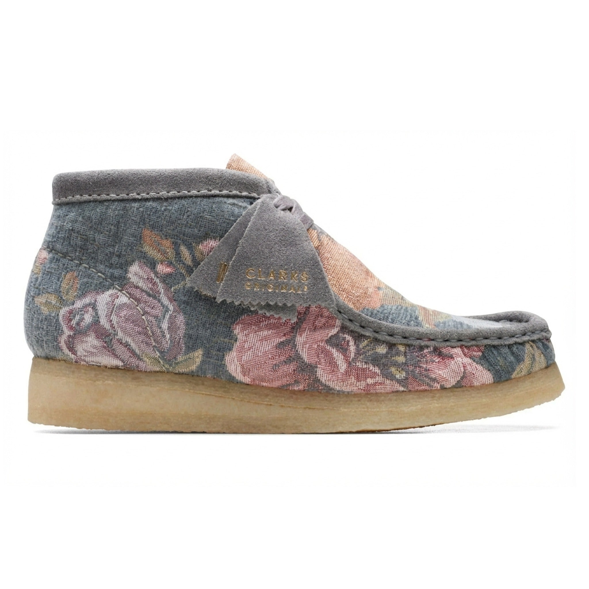 Women's Wallabee Boot Blue Floral Booties