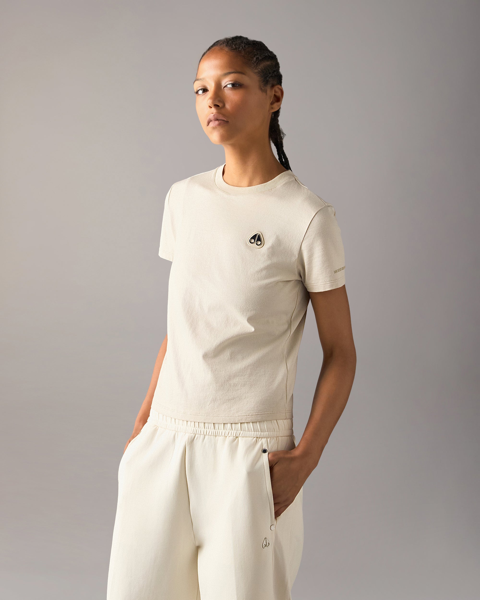 Moose Knuckles - Women's Crescent T-shirt - Color: Alabaster