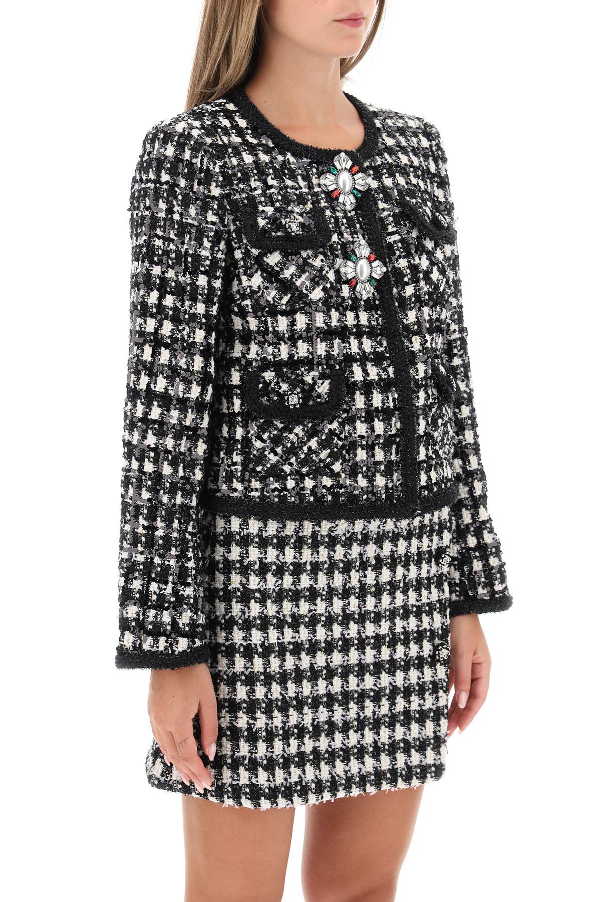 Bolero Jacket In Boucle Tweed