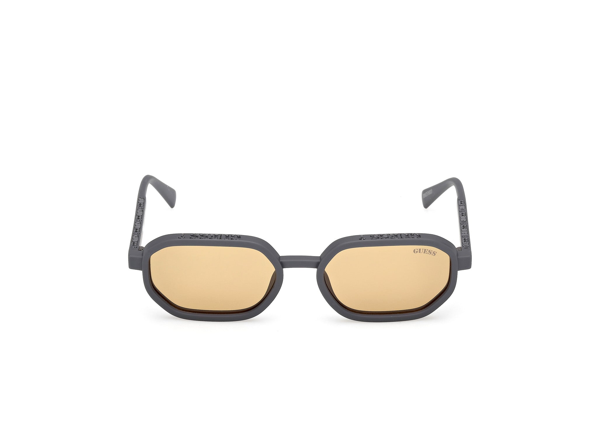 Guess Unisex Guess GU00233 20E Gafas de sol Inyectado Gris Marrón Geométrico Norma