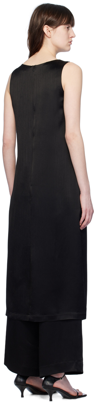 Elleme Black V-Neck Midi Dress
