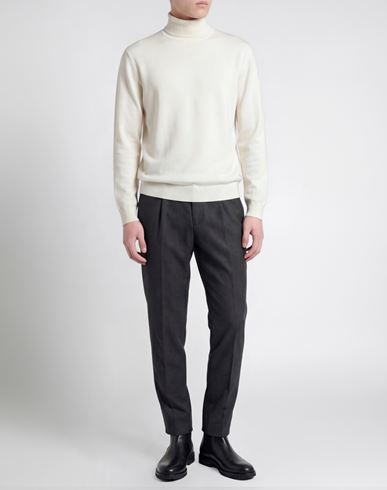 Man Turtleneck Ivory Size XL Viscose, Nylon