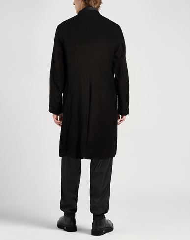Man Coat Black Size 40 Virgin Wool, Cotton, Metal fiber