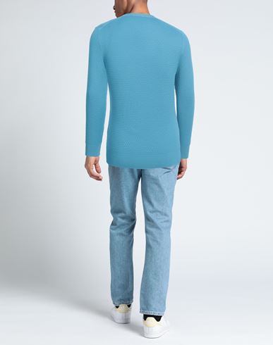 La Fileria Man Sweater Azure Size 36 Cotton