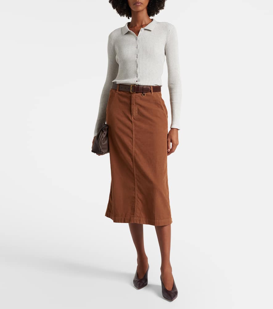 Nikki cotton and cashmere polo shirt