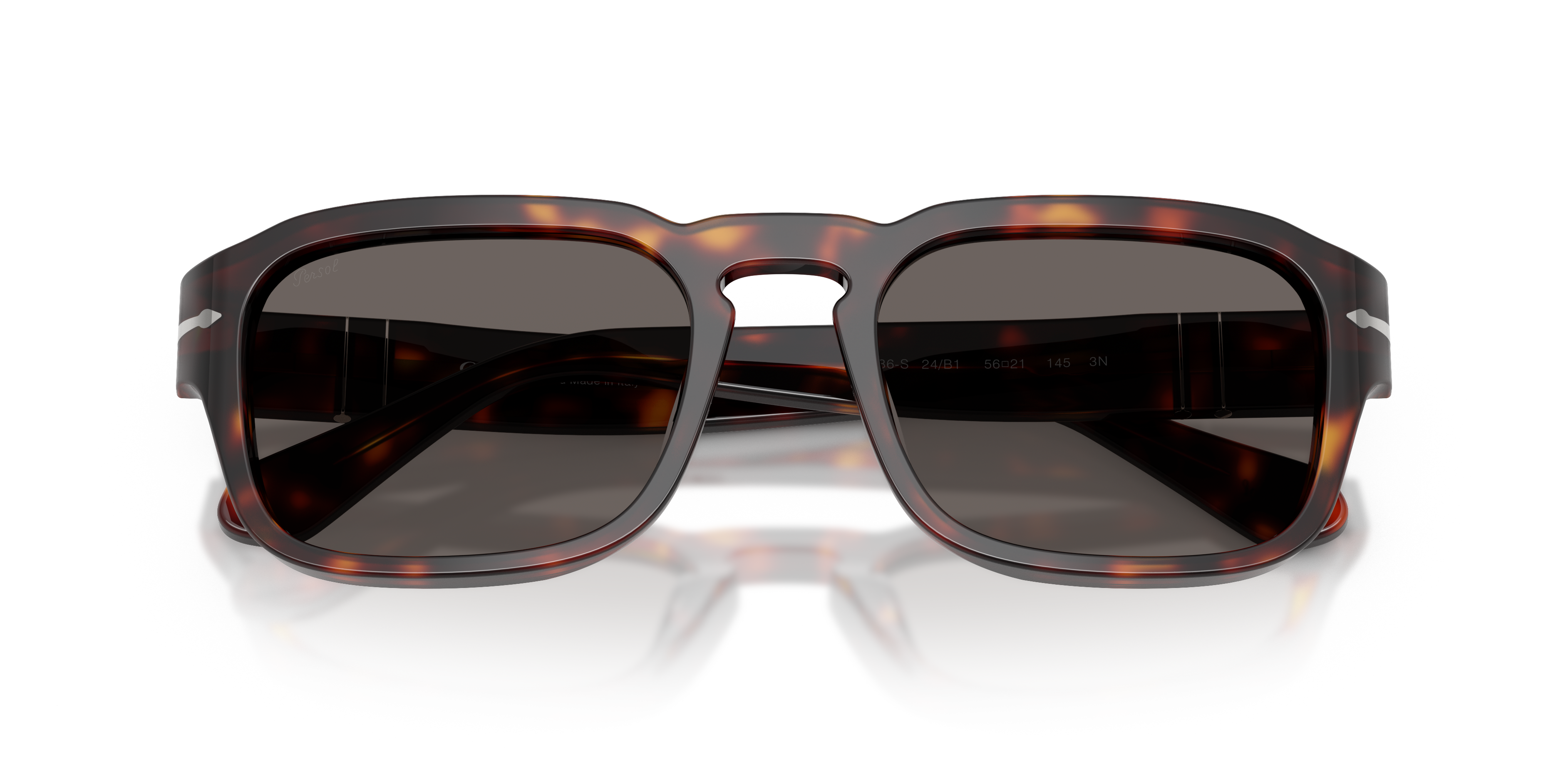 Persol Unisex Persol PO3386S 24/B1 Sunglasses Acetate Turtle Grey Pillow Norma