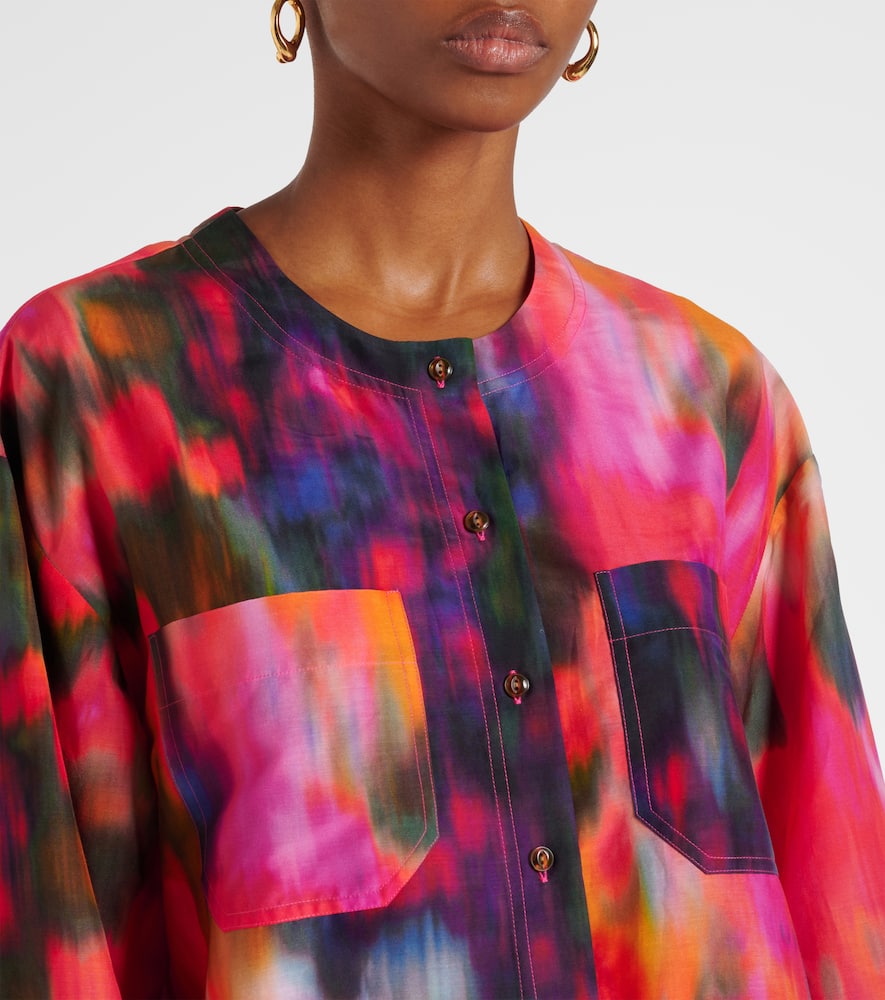 Galaxie cotton and silk shirt dress