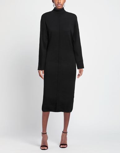Woman Midi dress Black Size S Cashmere