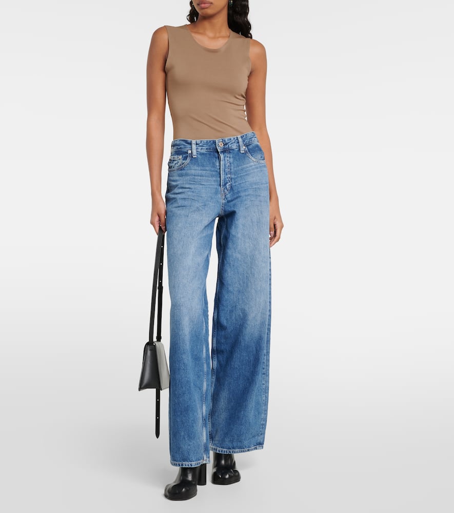 Mari high-rise wide-leg jeans