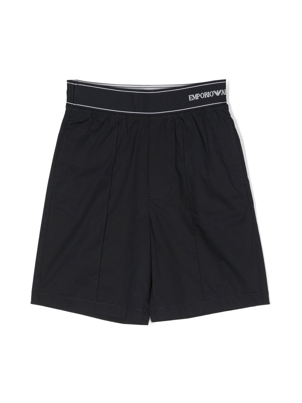 Logo-waist Bermuda shorts - Blue