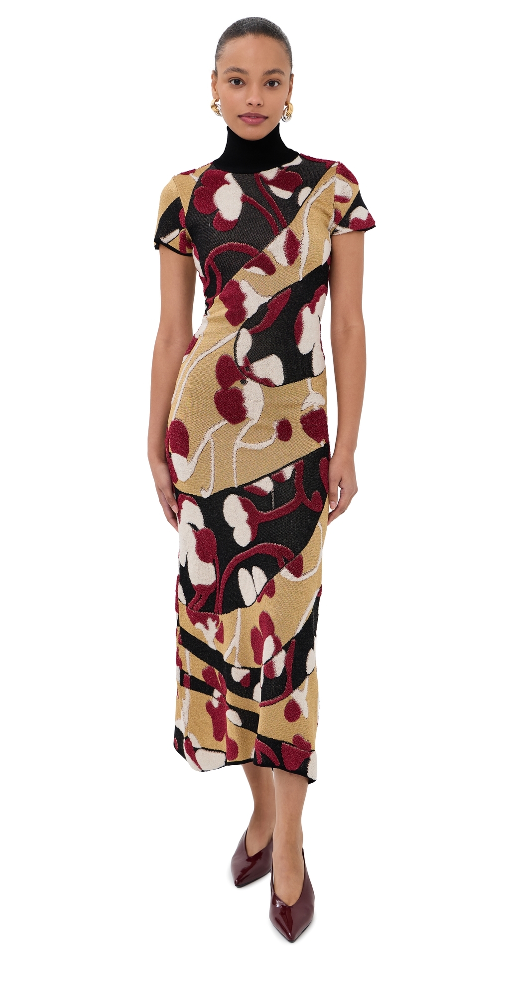 Herald Long Dress Multicolor Gold/Purple/Black