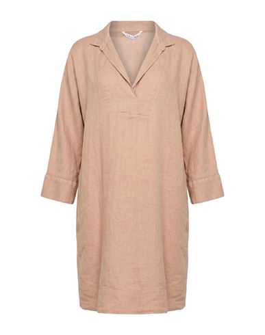 Woman Mini dress Light brown Size 14 Linen
