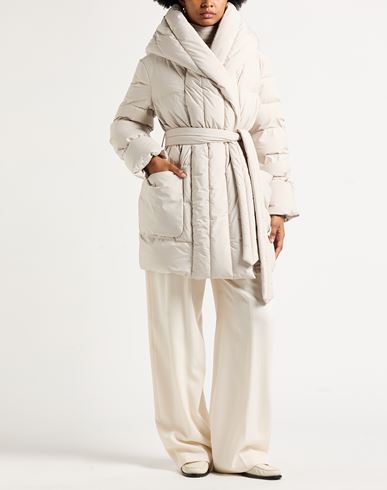 Woman Puffer Ivory Size 6 Polyester