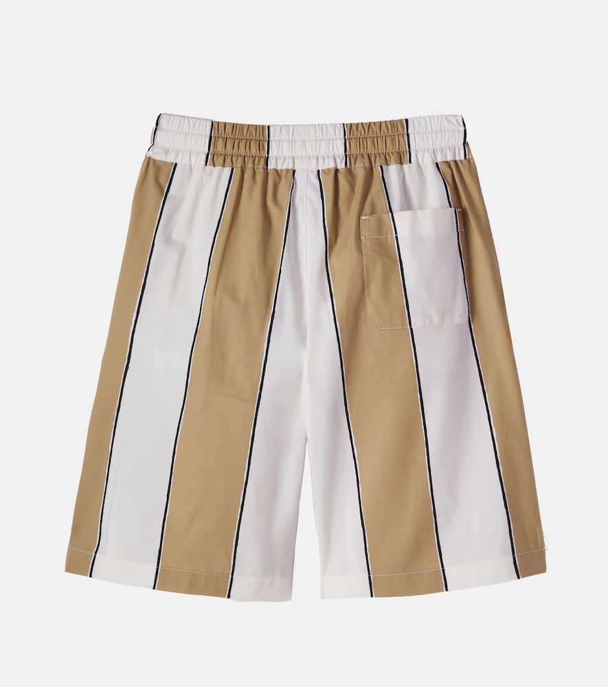 Striped cotton shorts