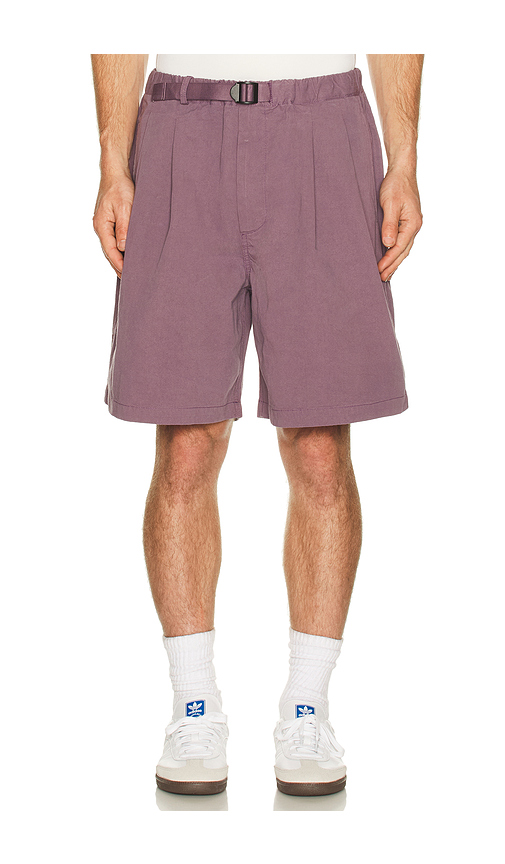 KAPPY DESIGN Two Tuck Wide Half Pants in Purple