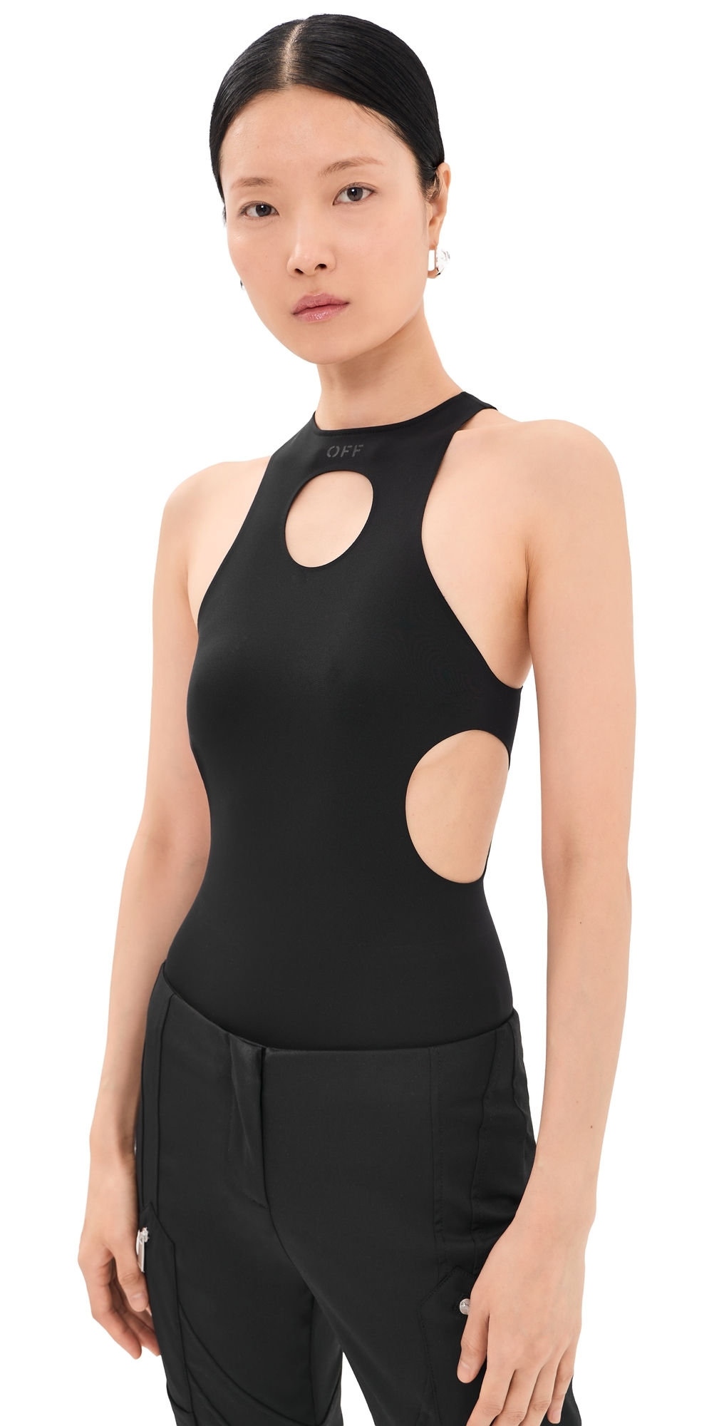 Scuba Meteor Thong Bodysuit Black