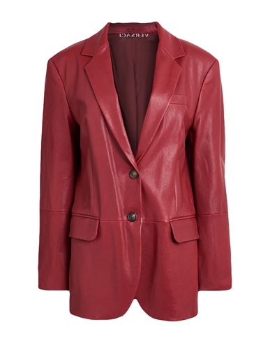 Woman Blazer Brick Size 2 Leather, Brass